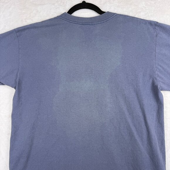 Graphic T Shirt Wolf Dreamcatcher Blue‎ Unisex Size L Spiritual Nature - Picture 6 of 7